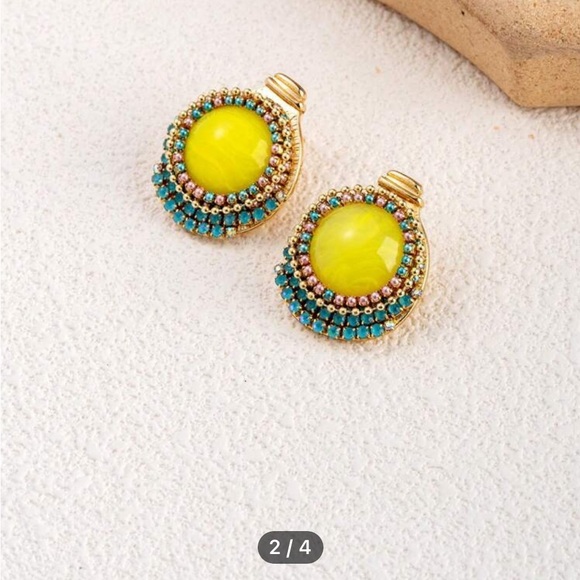 1pair New Fashion Cute & Sweet & Elegant Diamond & Faux Pearl - Picture 4 of 6